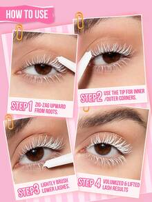 MISSLYN 1Pc Volume Up Dramatic Volume Mascara, Volumizing, Lengthening, Curling, Waterproof, Long-Lasting, High-Pigment,Dramatic Look, Smooth Texture, White Eye Contact,Ideal For Girl & Women,For Commute,Parties, Halloween Makeup, Perfect For Y2K - #5 - View 7