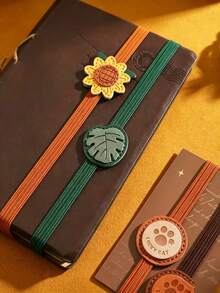 Exquisite Leather Reading Stationery, Page Clips & Closure Straps, Cute Elastic Book Bands, Reading Bookmark Clips, Suitable For Diaries, Notebooks, Planners, Hardcover Books Page Marking, Reading Assistance Tools, Cute Book Lover Reading Accessories - A - View 9