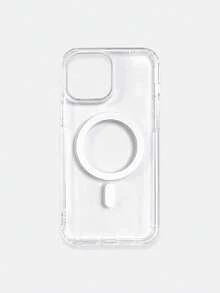 1pc 5-Style Optional Contrast Border Magnetic Large Window Transparent Phone Case, Ins Minimalist Phone Case, Built-In Magnetic Ring Supports Wireless Charging; Covers, A Style Transparent Border / B Style Light Pink Border / C Style Vibrant Orange Border / D Style Classic Black Border / E Style Light Gray Border, Raised Lens Full Coverage Anti-Drop Soft Shell, Minimalist Versatile Fashion Phone Case, Suitable For Personal Use, Birthday Gift Choice; Compatible With IPhone Case - Multicolor - View 101