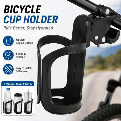 1 pièce Porte-gobelet universel multifonction, installation rapide sans outil, accessoire porte-bouteille d'eau pour vélo, poussette et trottinette électrique