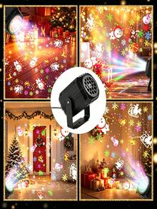 Lampu Proyektor Natal USB, Proyeksi Multi-Pola Kepingan Salju, Manusia Salju & Pohon Natal, Braket yang Dapat Diatur, Untuk Ruang Tamu, Pesta, Rumah, Lampu Sorot Dekorasi Suasana Natal - Lampu proyektor - View 8
