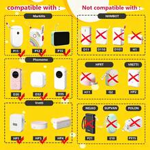 Label Printer Sticker 14*40mm Label Color Series Thermal Printing Paper 160 Sheets/Roll Suitable For P11/P12/D30/HP1 Label Machine - 14x40mm - View 4
