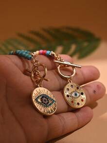 Collar con colgante para mujer, versátil y de moda, se puede regalar a la novia - Multicolor - Ver 7