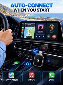 XF.Meraki Wireless CarPlay Adapter, Converts Wired CarPlay To Wireless, Auto Reconnect, Mini USB Adapter, Compatible With IPhone And Factory CarPlay Models - Wireless CarPlay Adapter - View 2