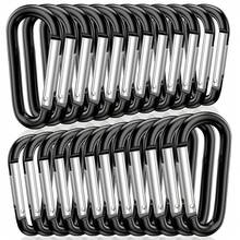 24Pcs New Aluminum Alloy Keychain Outdoor Spring Snap Clip Water Bottle Hooks Keychain Camping Quickdraws Tool - Multicolor - View 8