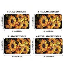 Sunflower Pattern Gaming Mouse Pad, Anti-Slip Rubber Desk Mat, Smooth Sliding Surface, Suitable For Computer Laptop Office Home, Bright Abstract Art Decoration, Back To School Supplies - A - View 11