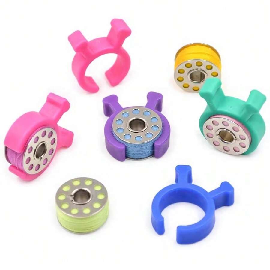 Spool Holder Spool Protector, Spool Top Fixing Clip With Thread Lock Function, Suitable For All Popular Spool Sizes, Spool Protector, Helps Keep Thread Organized And Neat, Suitable For Sewing Accessories, Handicrafts, Sewing Projects, Adult Crafts - Multicolor - View 1