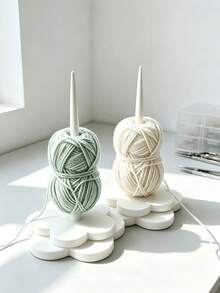 Cloud Style Yarn Holder Handmade Crochet Knit Yarn Spool Rack Anti-Tangle Yarn Ball Base - Yarn Twist Flower - View 7