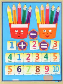 2 Sets Finger Counting Math Teaching Tools, Counting Early Education Board, Felt Learning Board, DIY Creative Early Education Finger Counting, Math Addition And Subtraction Felt Learning Teaching Aids, Used For Teaching, Intellectual Development!, Learning Supplies, Back To School Season - Default - View 11