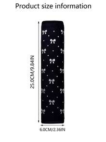 1pc Shiny Small Bowknot New Style Exquisite Soft Fabric Car Shoulder Seat Belt Decor, Anti-Choke Pressure Relief Comfortable, Women's Car Interior Accessory - Shoulder Pads - View 5