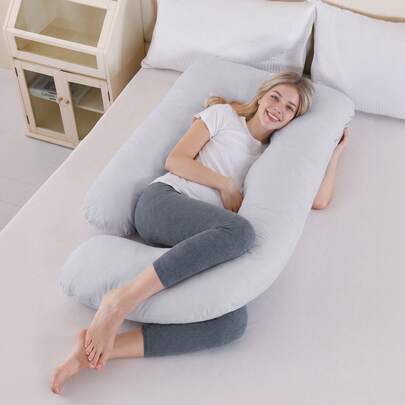 UBRAVOO G Shaped Pregnancy Pillow Full Body Support Maternity Pillow Cooling Ice Silk Washable Cover Sleeping Support Cushion For Back Hips Belly Pregnant