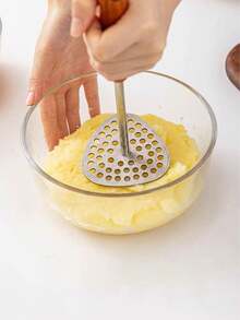 Stainless Steel Potato Masher, Taro Mash Press, Baby Food Crusher, Food Mashing Tool - Brown - View 4
