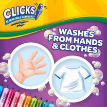 Bộ bút marker thu hồi Crayola Clicks 10 cây, màu sắc rực rỡ, không khô, dễ giặt, bền màu, dụng cụ tô vẽ cho trẻ em, đồ dùng thiết yếu tựu trường, quà tặng cho bé - Nhiều màu - Xem 3