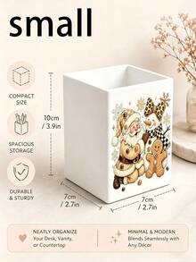 1pc Abstract Watercolor Lemon Branch Multi-Functional Storage Organizer Box - Tableware Storage Box, Desktop Organizer (Suitable For Storing Tableware, Straws, Tea Bags, Pens, Remote Controls); Compact And Space-Saving, Suitable For Kitchen, Office, Living Room (Please Check Dimensions Before Ordering) - Multicolor - View 10