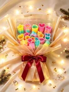 1pc Mini Spring Party Favor, Colorful Spring Coil, Mixed Colors, Heart And Star Shapes, Spring Rainbow Stress Relief Spring Coil, Perfect For Sock Fillers, Suitable For Carnival Prizes, Birthday, New Year And Christmas Gifts (Random Shape) - Multicolor - View 3