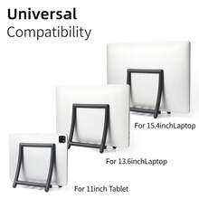 15.6 Inch Vertical Laptop Stand With Gravity Auto Lock, Compatible With Neo 13 Inch, A3404 Air 13/15 Pro 13/14 And (A16) 11th Gen 11 Inch, 10th Gen 10.9 Inch Tablets, Space-Saving Desktop Base, Black - View 4