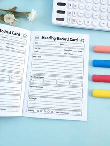 1pc Reading Record Notebook, Cat & Dog Cartoon Diary, Student Reading Notes Record Book, Early Education Enlightenment Notebook, Record New Things Learned, Teacher Classroom Reward Notebook, Daily Home, School, Classroom, Travel Use, Essential Notebook Stationery, Holiday New Year, Birthday Party Gift Choice - Multicolor - View 6