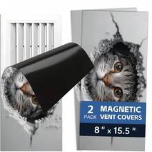 Fun Cartoon Animal Magnetic Ventilation Cover, 12 * 5.5 Inches And 15.5 * 8 Inches, Used As A Flexible PVC Sleeve Cover For Metal Floor, Wall, Ceiling Vents, Ventilation, And Odor Blockers To Prevent Foreign Objects From Falling Off - B - View 35