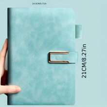 1pc Classic Vintage Notebook, A5 Size, PU Material, Personalized Soft Leather Cover, With Bookmark, Minimalist Portable, Suitable For Business Meetings, College Students, Love Diary, Study Supplies, Low-Key Luxury Notebook For Back To School, Christmas Gift - A5 - View 4