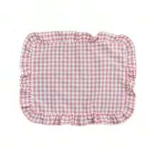 1/2/4pcs Korean Style Plaid Sweet Ruffle Edge Cute Princess Style Candy Color Plaid Food Plate Heat-Insulating Background Mat Napkin, Nordic Country Style Blue Plaid Table Mat Napkin - Multicolor - View 10
