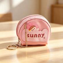 Cute Cartoon Mini Semi-Circle Coin Purse, Small Item Lipstick Coin Key Storage Bag, DIY Bag Charm - Multicolor - View 14