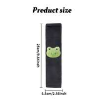 2pcs Cartoon Frog Car Seat Belt Shoulder Pads, Anti-Choke Car Interior Accessories, Universal Fit For Women - A - View 6