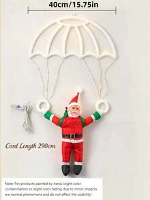 Creative Christmas Santa Parachute Light - USB Powered, 8 Lighting Modes, Colorful Lights To Create Christmas Atmosphere, Essential Christmas Decoration, Suitable For Home Decor, Holiday Gifts And Party Scenes - Parachute Grandpa - View 5