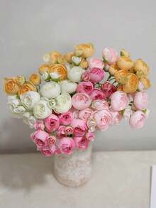 Realistic Artificial Peony Flower Home Indoor Decor Wedding Photography Prop Bouquet - Multicolor - View 4
