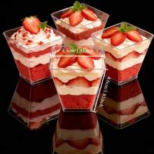 20/50/100pcs Transparent Reusable Dessert Cups, Multi-Purpose Clear Party Cups For Banana Pudding, Yogurt, Mousse Cake And Ice Cream - Durable And Stackable, Suitable For Birthday, Wedding, Party Supplies, Wedding Tableware - Holiday Food Preparation Containers, Stackable Design, Lightweight Material, Event Planner - Transparent - View 12