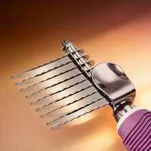 Pet Detangling Comb, Rounded Stainless Steel Teeth Pet Grooming Brush, Non-Slip Handle Dog Hair Detangling Tool, No-Scratch Comb, Used To Remove Tangles, Knots And Loose Hair, Suitable For Long And Short Haired Pets - View 11