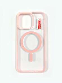 1pc 5-Style Optional Contrast Border Magnetic Large Window Transparent Phone Case, Ins Minimalist Phone Case, Built-In Magnetic Ring Supports Wireless Charging; Covers, A Style Transparent Border / B Style Light Pink Border / C Style Vibrant Orange Border / D Style Classic Black Border / E Style Light Gray Border, Raised Lens Full Coverage Anti-Drop Soft Shell, Minimalist Versatile Fashion Phone Case, Suitable For Personal Use, Birthday Gift Choice; Compatible With IPhone Case - Multicolor - View 65