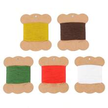 5 Colors 5 Pieces Wool Embroidery Thread, 50m Per Piece, 250m Total, Wool Handmade Embroidery Thread, DIY Needlework Craft, 6 Color Combinations Available - Multicolor - View 5