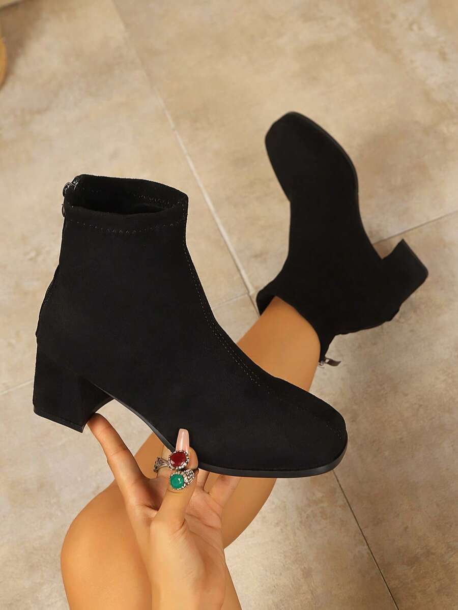 Women's Casual Versatile Comfortable Ankle Boots For Daily Wear - Black - View 1