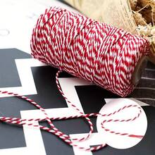 196 Inch Red And White Striped Party Decoration Rope, Suitable For Crafts, Floral Arrangements, Christmas, Gift Wrapping, Valentine's Day, Weddings, Birthday Parties And Baking Packaging - Multicolor - View 8