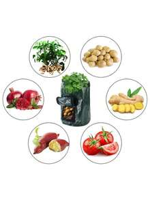 2 Packs Potato Grow Bags, Durable Fabric Garden Pots With Flip Lid & Handles, 10 Gallon, Spring Planting Bags, Plant Growing Containers With Access Window For Potatoes & Vegetables - Green - View 7