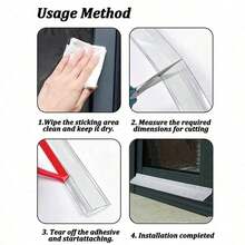 1pc 4.5/5.5cm Wide Waterproof Window Sealing Strip For Home, Sliding Window Rainproof Sealing Strip, Balcony Insulation Windproof Sealing Strip, Flashing Board - A - View 5