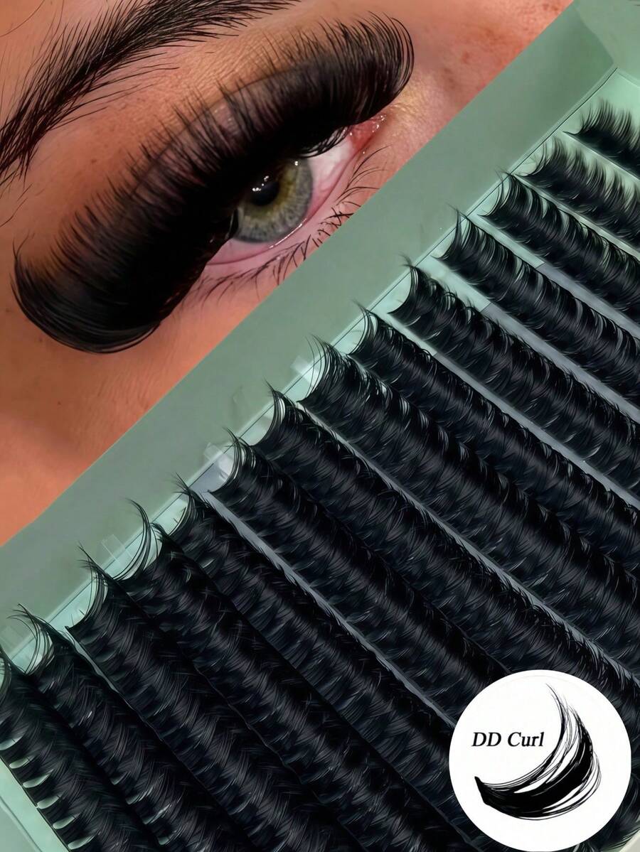 DD Curl Voluminous Thick Clumpy False Eyelashes, Dramatic Full Eyelashes, Suitable For Beginners - DD - View 1