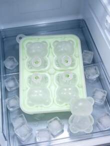 1pc 4-Cavity/1-Cavity Cute Teddy Bear Ice Mold, Flexible Silicone Ice Tray, Suitable For Freezer - Multiple Styles - View 8