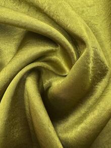 Women's Premium Draped Neck Shawl Satin Blouse, Fluid Fit, Hotel Afternoon Tea Outfit, Commuter Top - Green - View 4