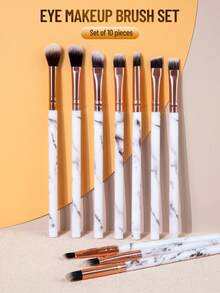 SEPROFE 10 Piece Makeup Brush Set, Small Size Eye And Lip Makeup Brushes, Makeup Tools For Concealer Eyeshadow And Eyebrow, Soft Fiber For Easy Makeup Application, Ideal For Daily And Travel Use - Multicolor - View 1
