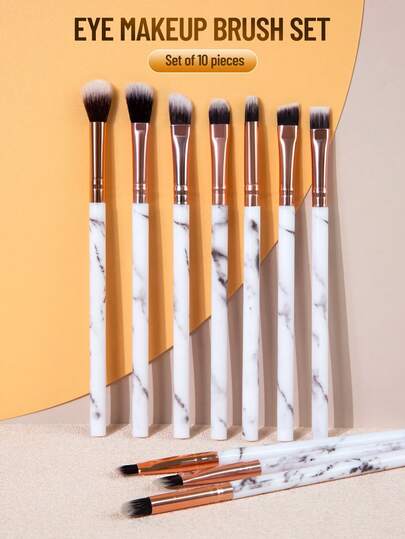SEPROFE 10 Piece Makeup Brush Set, Small Size Eye And Lip Makeup Brushes, Makeup Tools For Concealer Eyeshadow And Eyebrow, Soft Fiber For Easy Makeup Application, Ideal For Daily And Travel Use