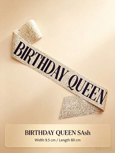 Golden Birthday Queen Sash