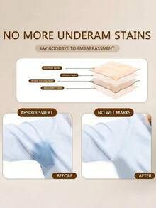 1pair Washable Underarm Sweat Pads With Adjustable Clear Straps Reusable Underarm Shields Shoulder Strap Armpit Sweat Guards Soft Absorbent Underarm Liners For Men Women - Multicolor - View 4