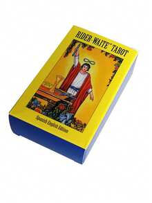 English And Spanish Language Rider Waite Tarot Cards A Set 78-Card Board Game Playing Decks - Yellow - View 6