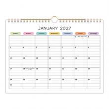 2027 Wall Calendar, 12-Month Large Grid Calendar, Spacious Writing And Memo Space, Colorful Weekday Label Design, Home Office Schedule Planning - Colorful Plaid - View 7