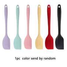 1pc Random Color Nordic Style Silicone Large Scraper, Large Size Kitchen Baking Tool, Kitchen Restaurant Butter Cake Tool, Catering Service Tool And Tableware - View 2