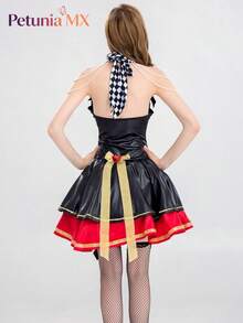 Vampire COS Queen of Hearts Prom Queen Court Dress, Cosplay Costume, Halloween Costume - Rojo - Ver 10