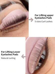 Eyelash Lift Rods, Eyelash Perm Shields, Upper And Lower Eyelash Lift Pads, For Salon And Home Use - Pink - View 2