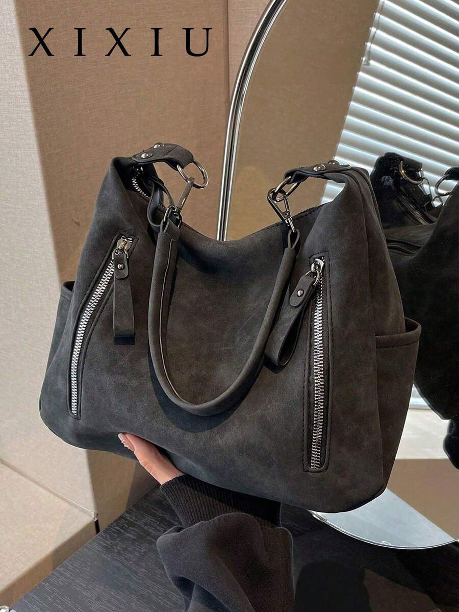 Large Capacity Women Bag,Versatile Retro Crossbody Bag,Textured Shoulder Tote Bag,Minimalist Underarm Bag,Fashionable & Unique,Exquisite Shoulder Bag