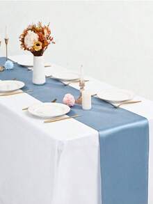 1 pieza/5 piezas/10 piezas Camino de mesa de satén, adecuado para el hogar, fiestas, bodas, restaurantes, hoteles, eventos, decoración de cumpleaños - Multicolor - Ver 68